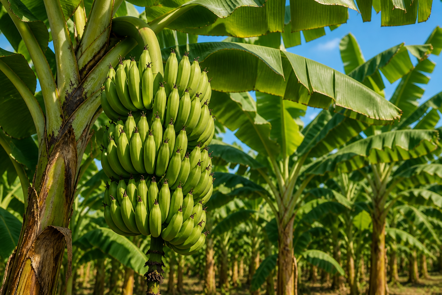 Banana crop spraying