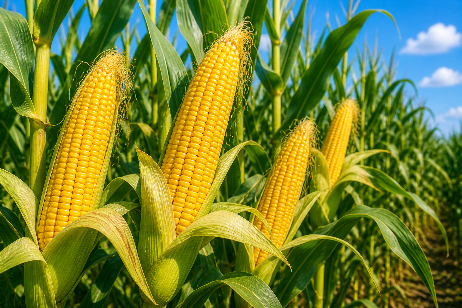 Maize crop spraying