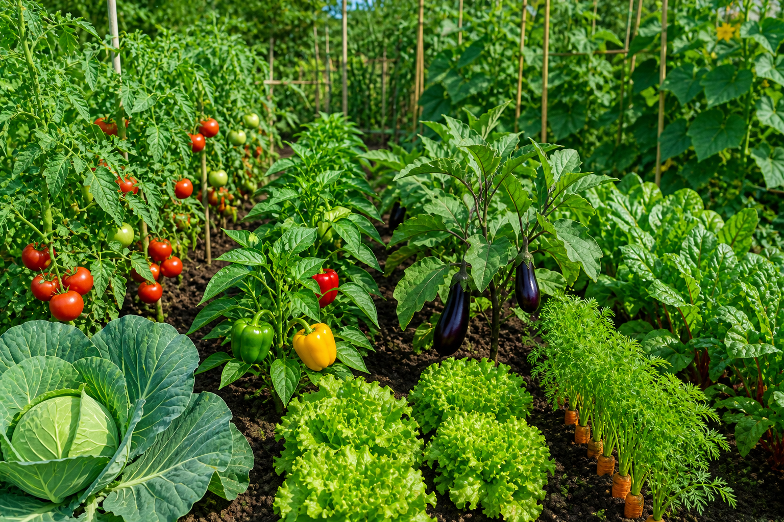 Vegetable crop spraying